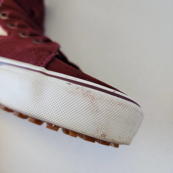 Vans Filmore Hi Vansguard Shoes Maroon White Women Size 9.5 - Picture 3 of 8